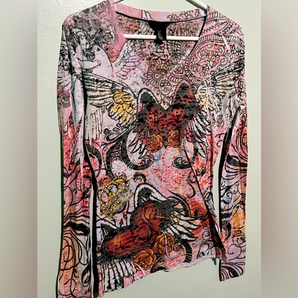 Authentic bodycon style burnout y2k top